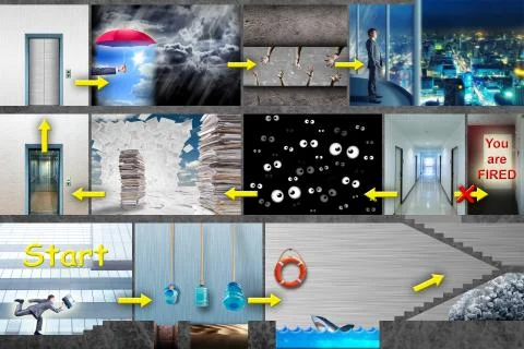 Businessman in computer game Foto stock