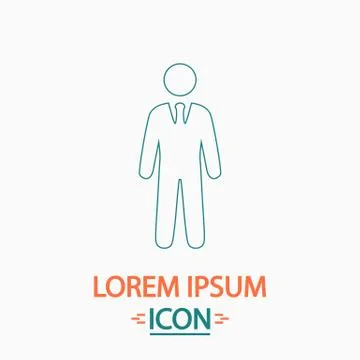 Businessman computer symbol Stock Illustration