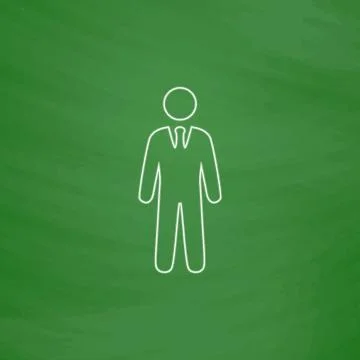 Businessman computer symbol Stock Illustration