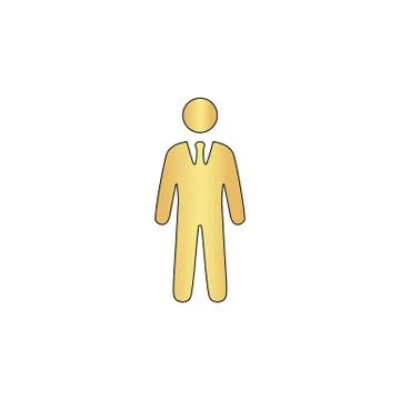 Businessman computer symbol Illustrazione stock