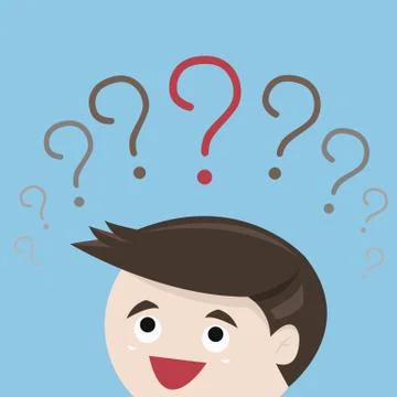 Businessman confused , eps10 vector format, flat design Stock Illustration