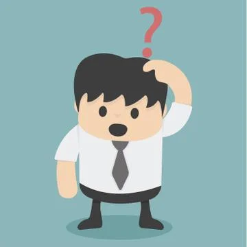 Businessman confusing Stock Illustration