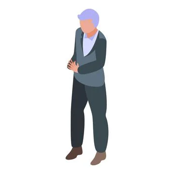 Businessman control icon isometric vector. Person relax Illustrazione stock
