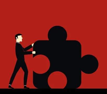 Businessman Cooperation Illustrazione stock