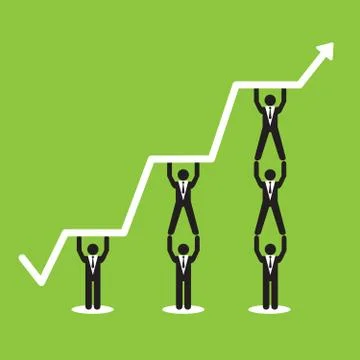 Businessman cooperation in teamwork Stock Illustration