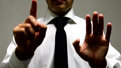 A businessman counting down Stock Footage 335459822