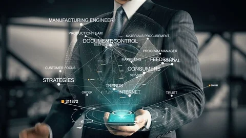 Businessman with Customer Focus Stock Footage 79078515