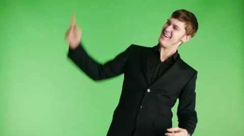 Businessman dancing Stock Footage 21227425