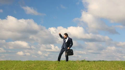 Businessman dancing Stock Footage 67696683
