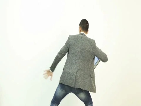 Businessman is dancing. Stock Footage 73778788