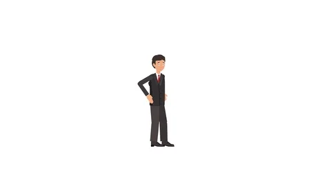 Businessman dancing with joy on a white background 스톡 동영상 123762296