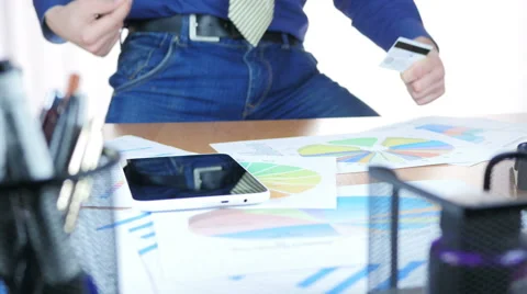 Businessman Dancing In Office Stock Footage 64052164