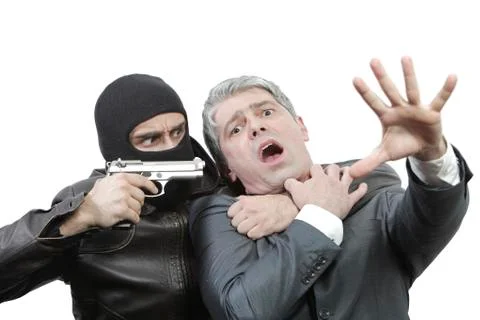Businessman in danger Stock Photos