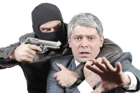 Businessman in danger Stock Photos