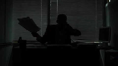 Businessman in depression. Throws paper. Failed. Stock Footage 97978952