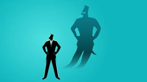 Businessman With a Devil Shadow Stock Footage 292425171