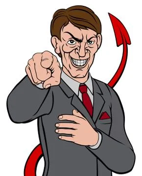 Businessman Devil Tail Stock Illustration