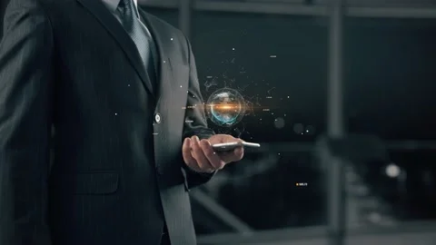 Businessman with DevSecOps hologram concept Stock Footage 167850683