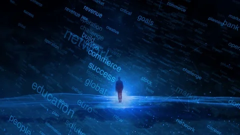 Businessman in digital cryptocurrency network Stock Footage 125950018