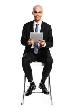 Businessman with Digital Tablet Stock Photos