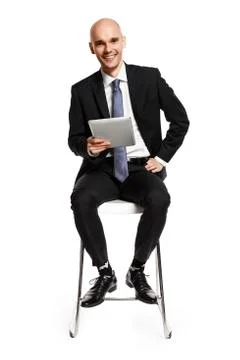 Businessman with Digital Tablet Stock Photos