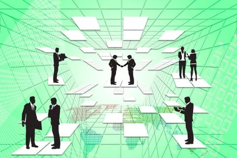 Businessman digital technology. Stock Illustration