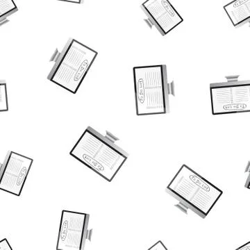 Businessman to do list, checklist with computer monitor seamless pattern back Stock Illustration