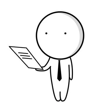 Businessman with document Stock Illustration