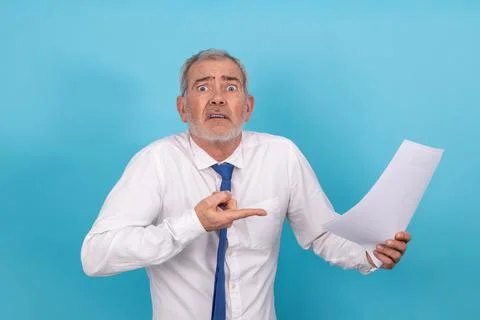 Businessman with documents isolated on background 스톡 사진