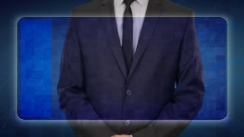 Businessman doing a financial analysis on touch screens. US dollar, America, USD Stock Footage 72108900