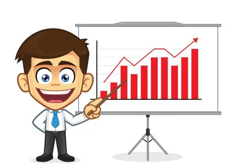 Businessman doing a presentation Stock Illustration