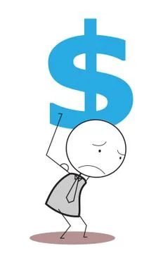 Businessman dollar Stock Illustration