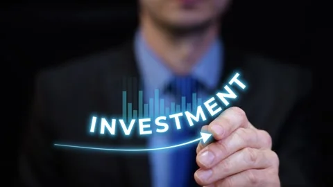 Businessman drawing an increasing graph, visualizing rising investment growth Stock Footage 330951320