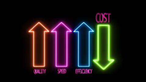 Businessman drawing quality speed efficiency and cost concept, Analysing bu.. 库存影片 310280954
