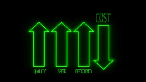 Businessman drawing quality speed efficiency and cost concept, Analysing bu.. 库存影片 310280963