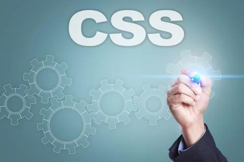 Businessman drawing on virtual screen. css concept. Foto stock
