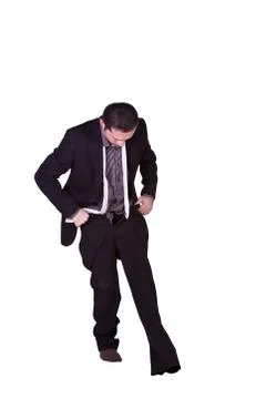 Businessman dressing up Stock Photos