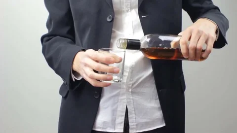 Businessman Drinking Alcohol Stock Footage 81859679