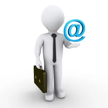 Businessman with e-mail symbol Stock Illustration