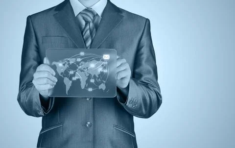 Businessman email concept Stock Illustration