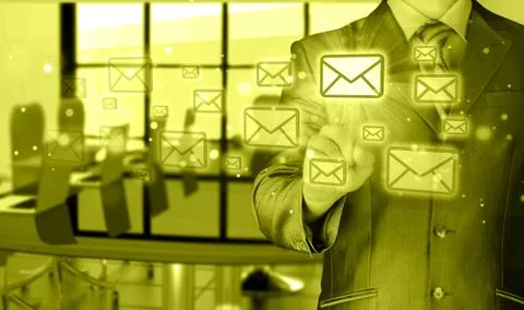 Businessman email concept Stock Illustration