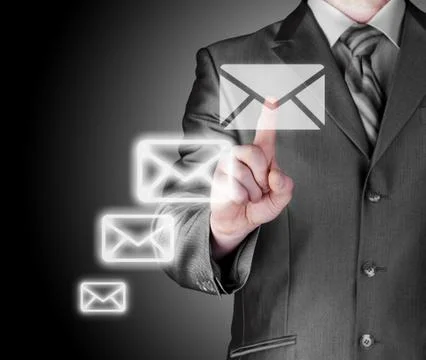 Businessman email concept Stock Illustration