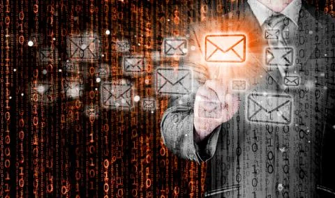 Businessman email concept Stock Illustration