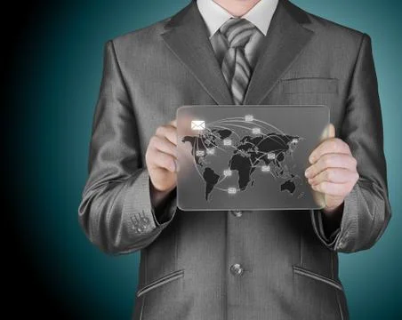 Businessman email concept Stock Illustration