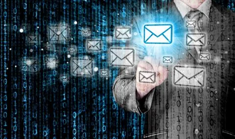 Businessman email concept Stock Illustration