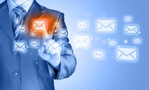 Businessman email concept Stock Illustration