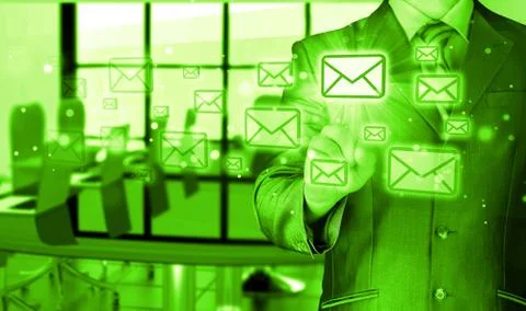 Businessman email concept Stock Illustration