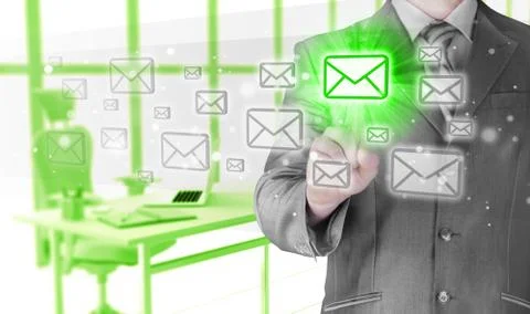Businessman email concept Stock Illustration
