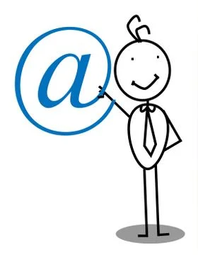 Businessman Email Stock Illustration