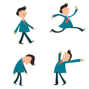 Businessman emotion Stock Illustration